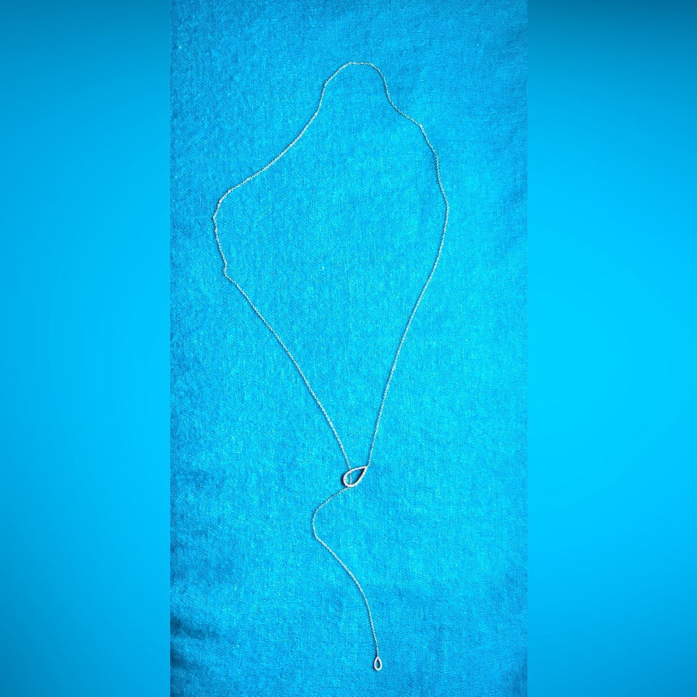 14 K Gold and Diamond 27” Lariat Necklace